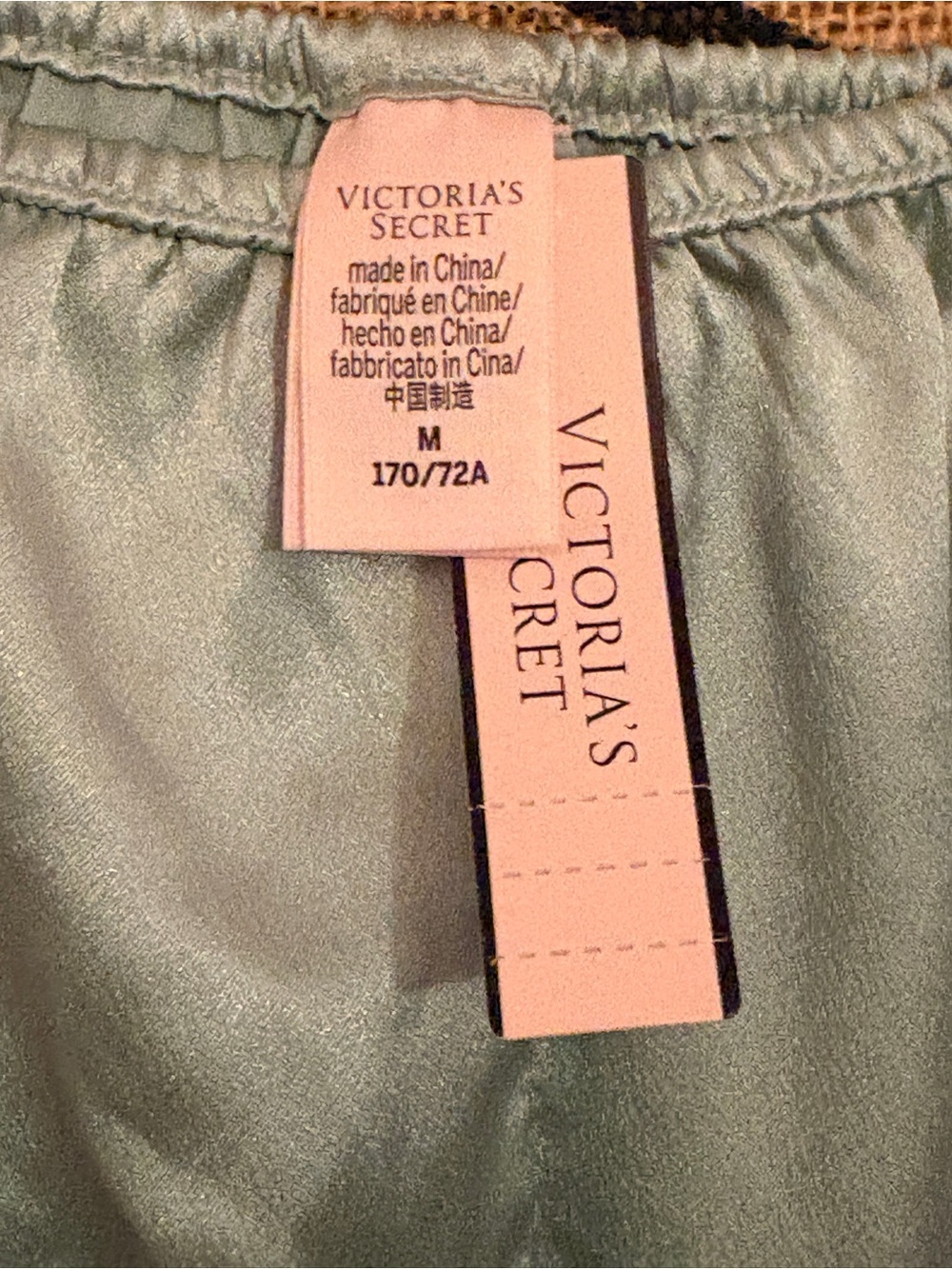 NWT Victoria's Secret Pastel Mint Green & Aqua Blue Colorblock Satin & Lace Cami - Picture 6 of 14